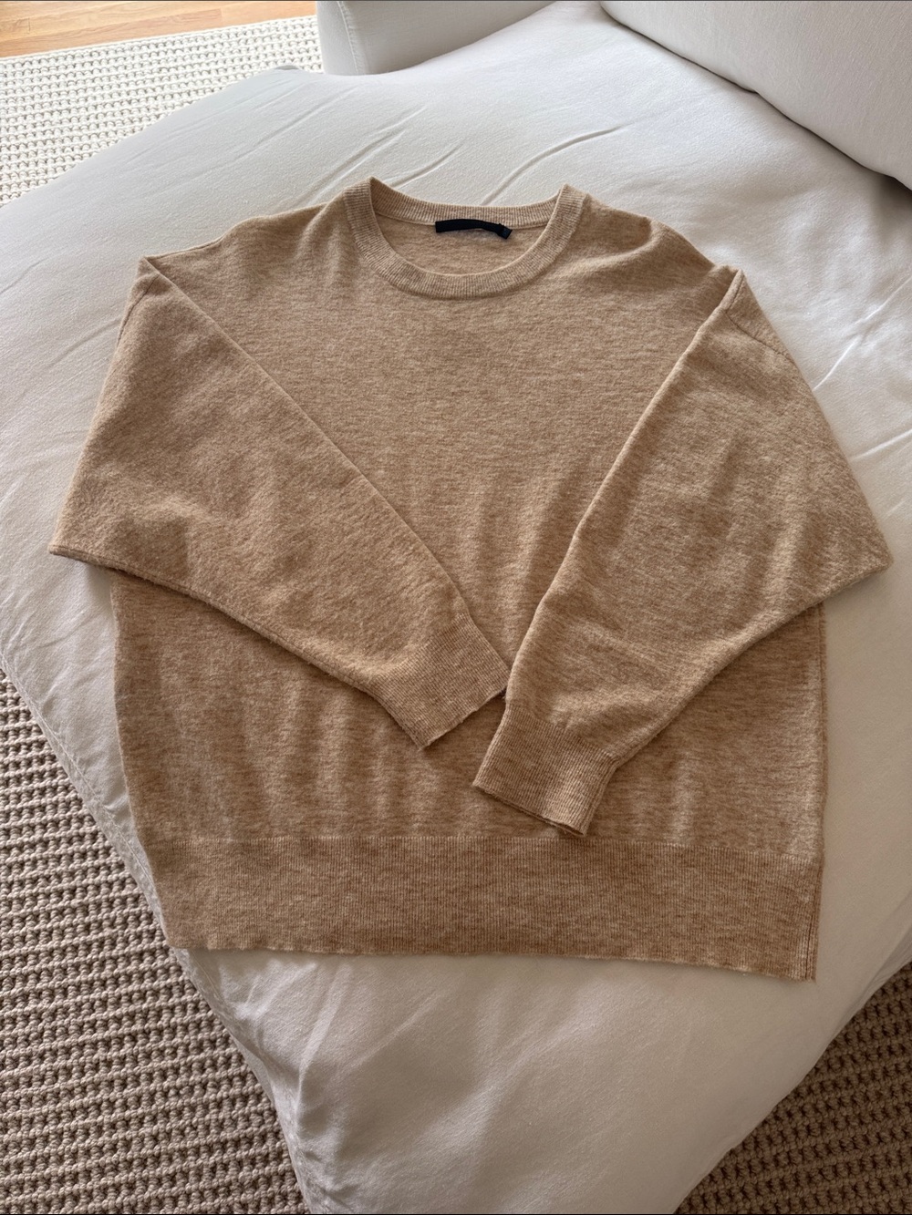 Jenni kayne beige cashmere blend crewneck - Picture 1 of 4